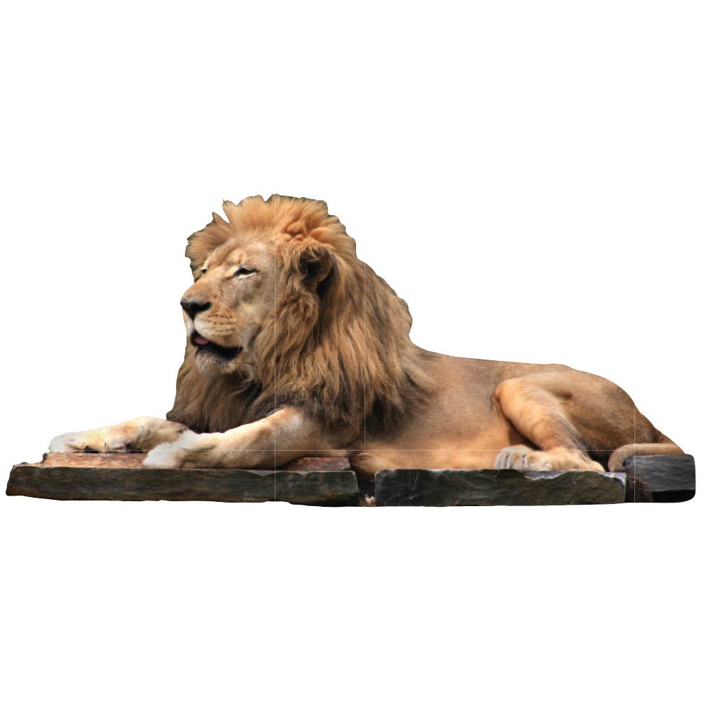 Lion Resting Die-Cut Wall Decal Printed | Wallhogs