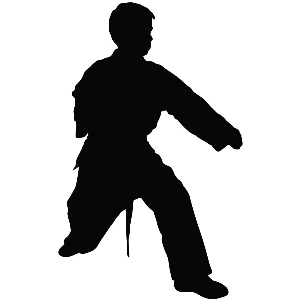 Martial Arts Kata Silhouette Wall Decal Printed
