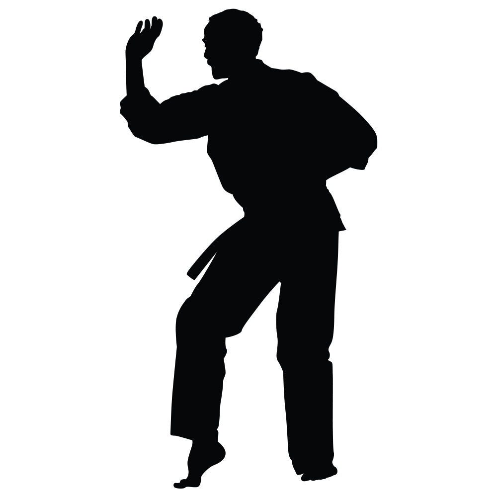 Martial Arts Kata Silhouette Wall Decal Printed