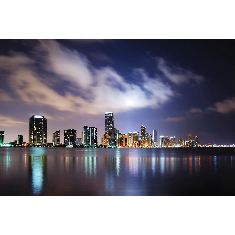 Miami at Dusk Gloss Poster Printed | Wallhogs