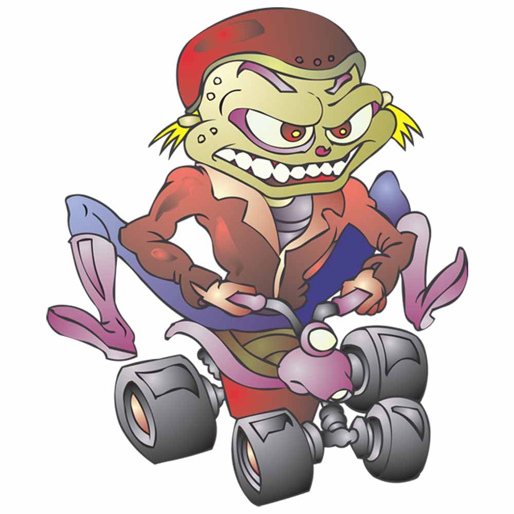 Monster Rider Wall Decal Printed & Die-Cut | Wallhogs