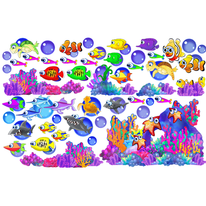 Sea Life Wall Decals Printed | Wallhogs