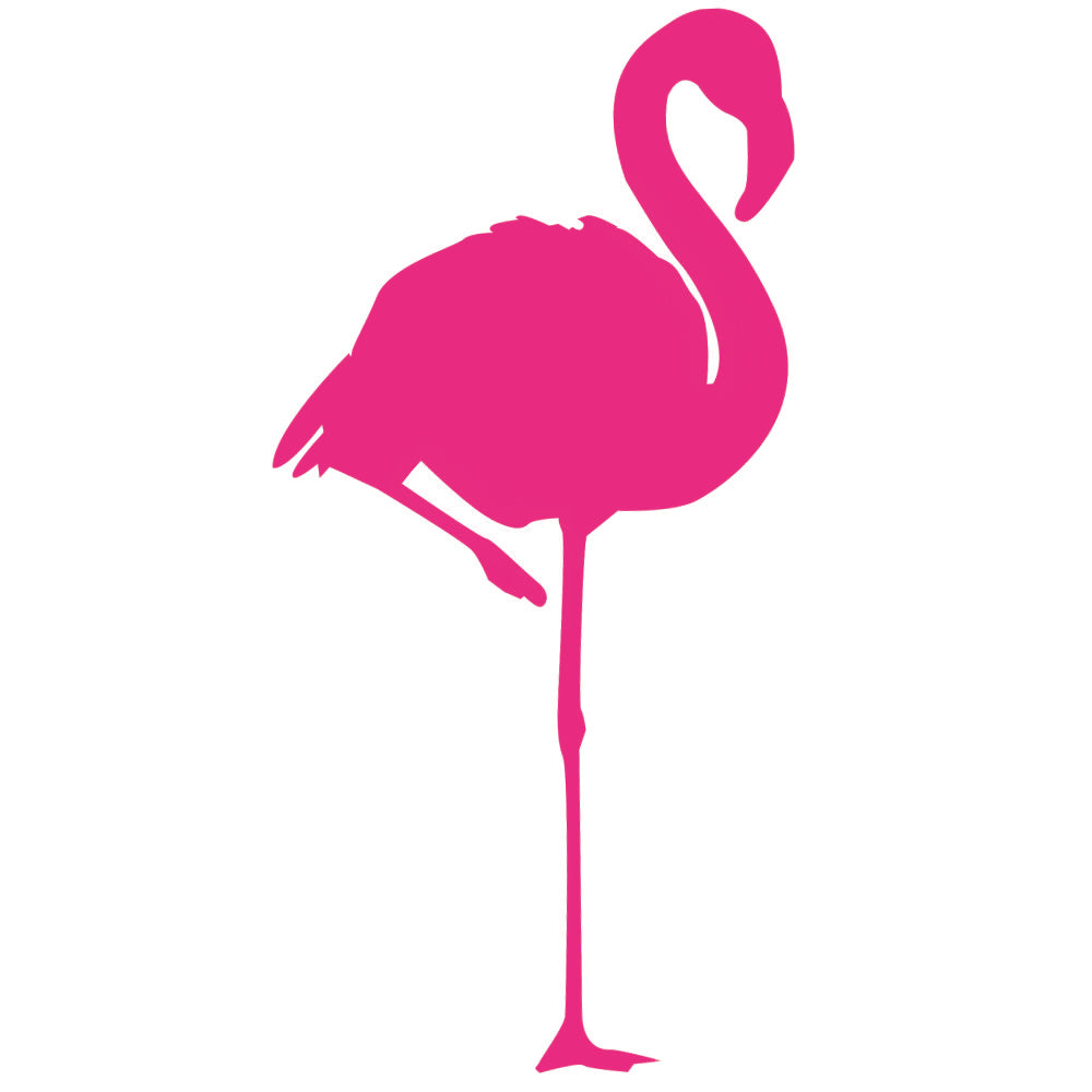 Pink Flamingo Silhouette Wall Decal Printed
