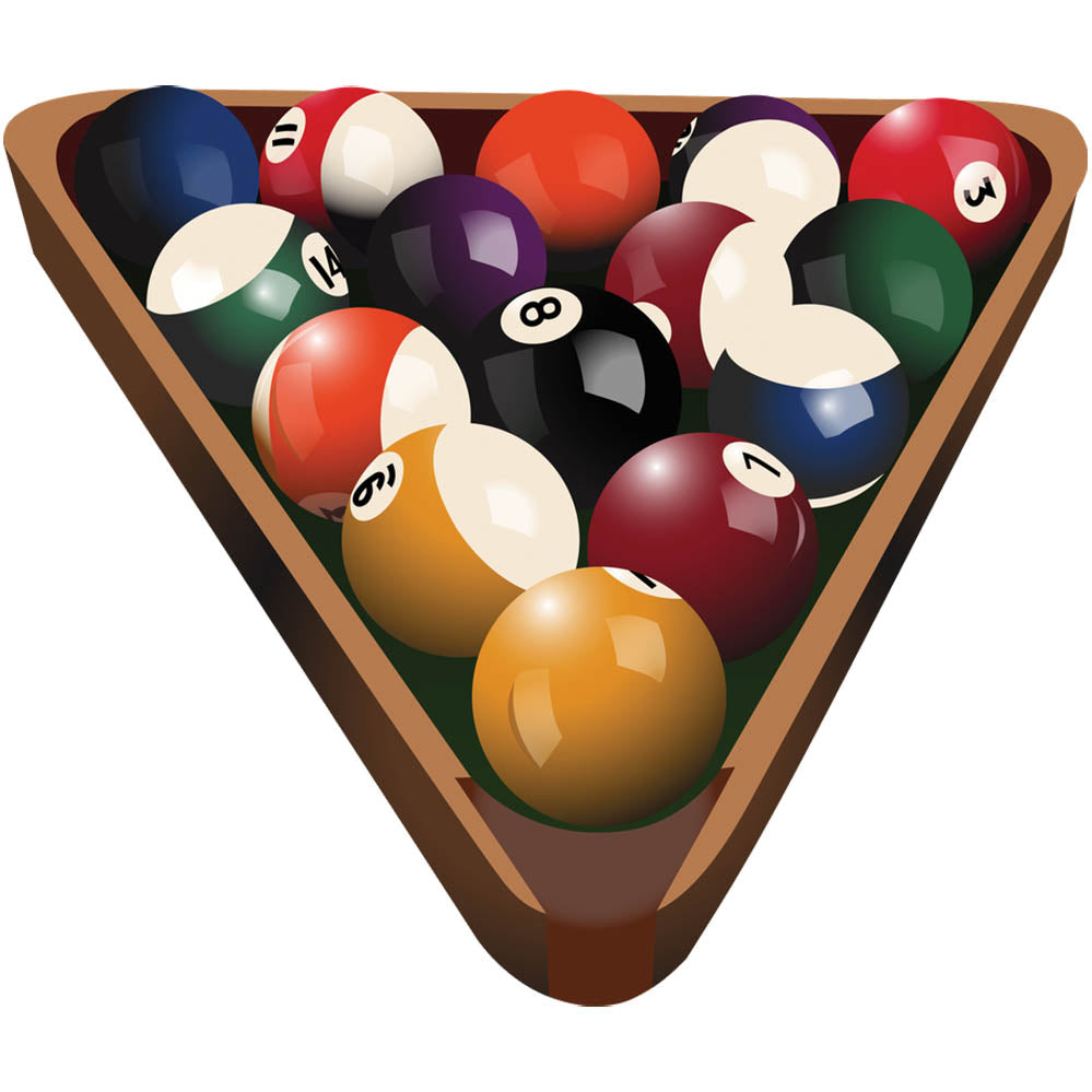 Pool Balls Wall Decal Printed & Die-Cut | Wallhogs