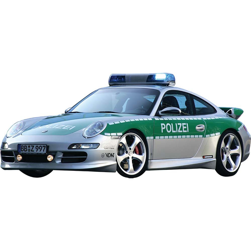 Porsche Police Car Wall Decal Printed & Die-Cut | Wallhogs