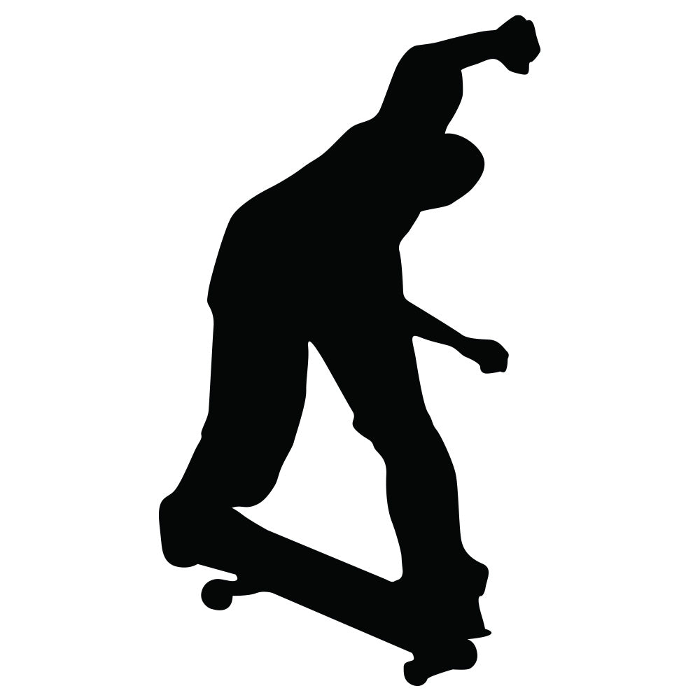 Skateboard Disaster Silhouette Wall Decal Printed
