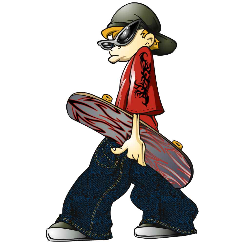 Skateboard Dude Wall Decal Printed 