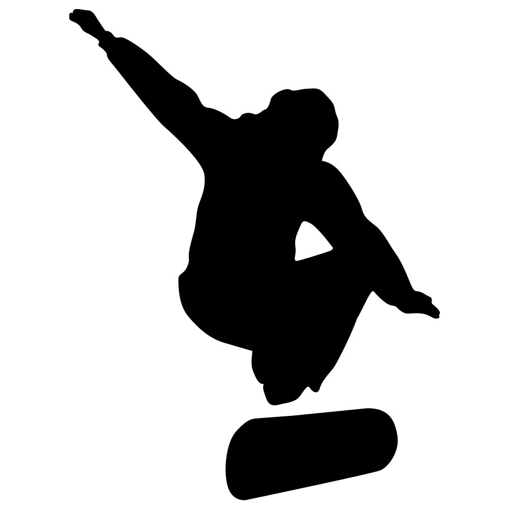 Skateboard Flip Silhouette Wall Decal Printed