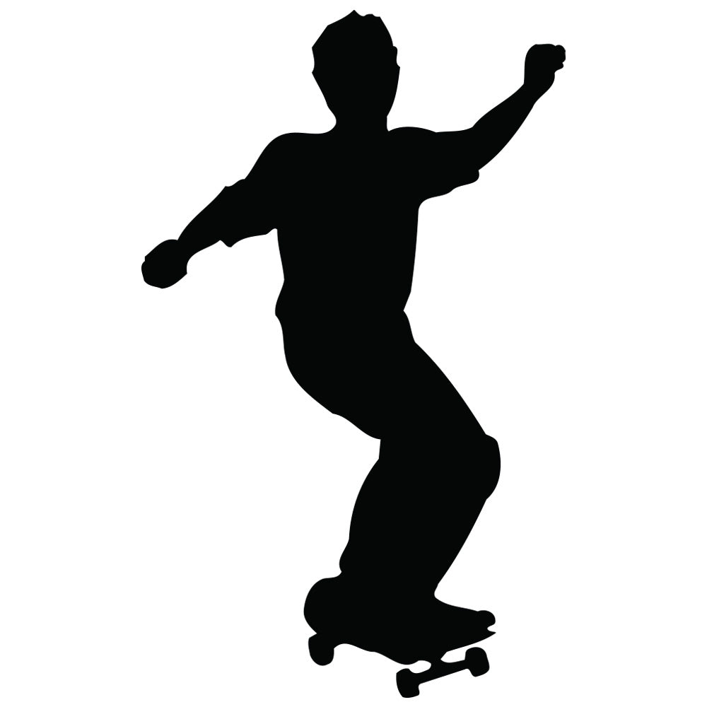 Skateboard Freestyle Silhouette Wall Decal Printed