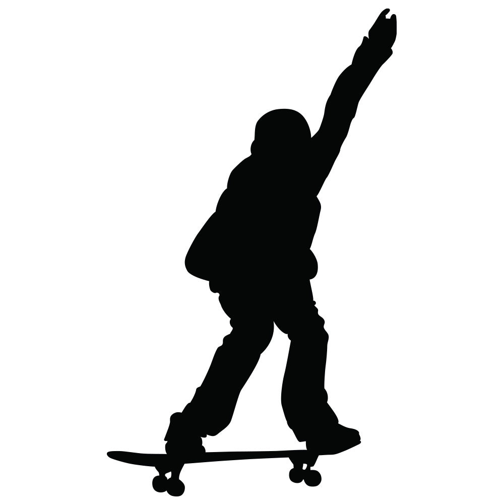 Skateboard Manual Silhouette Wall Decal Printed