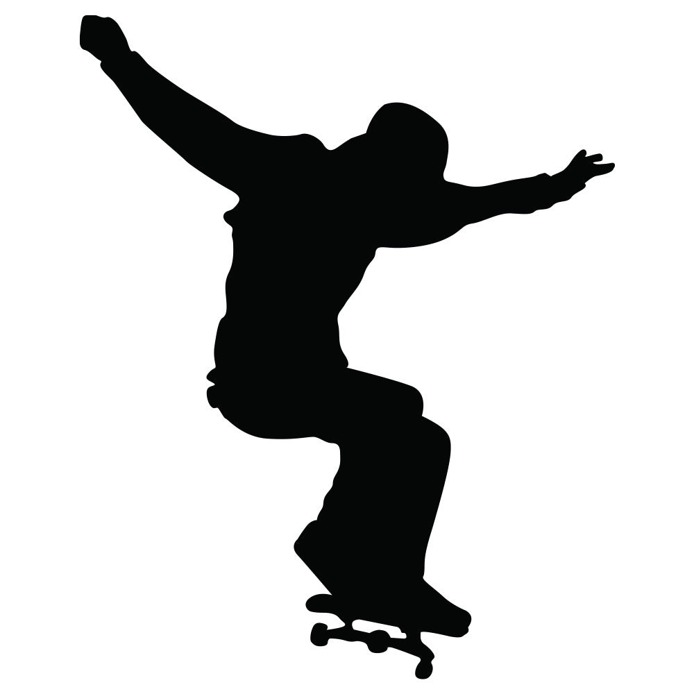 Skateboard Ollie Silhouette Wall Decal Printed