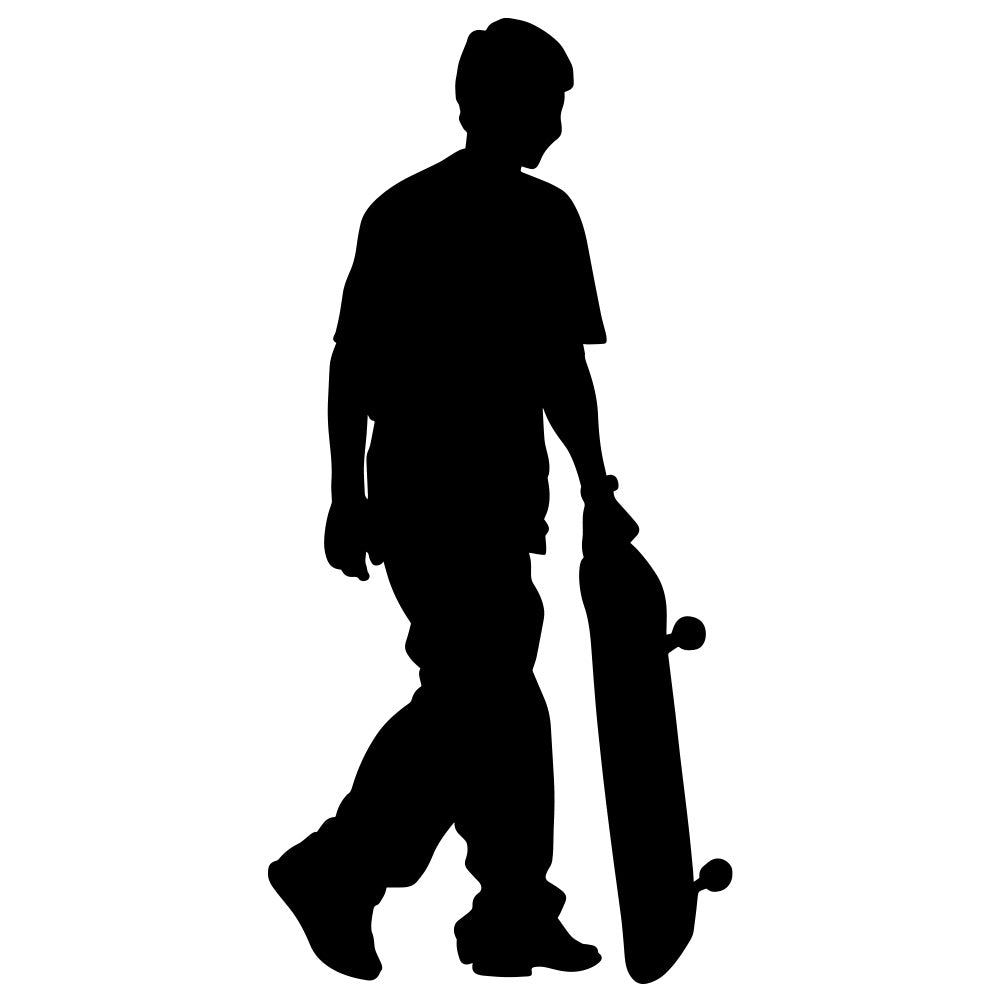 Skateboard Silhouette Wall Decal Printed