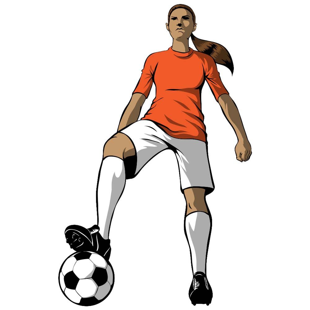 Soccer Girl Wall Decal Printed | Wallhogs