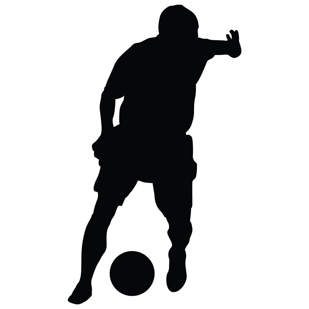 Soccer Silhouette II Wall Decal Printed