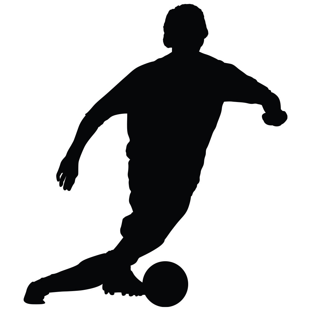 Soccer Silhouette V Wall Decal Printed