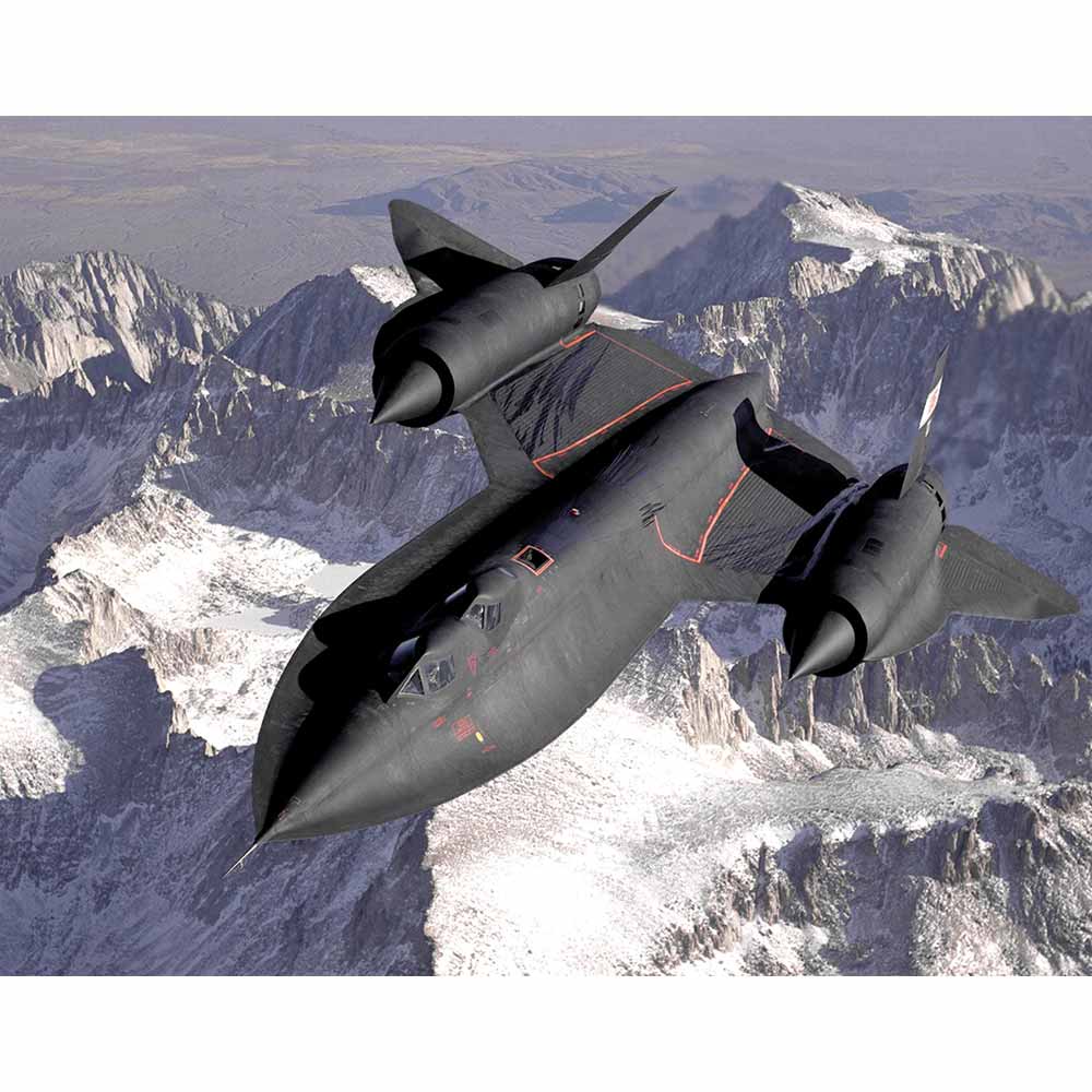 SR-71 Blackbird in Flight Gloss Poster Printed