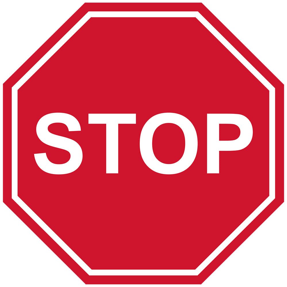 Stop Sign Wall Decal Printed & Die-Cut | Wallhogs