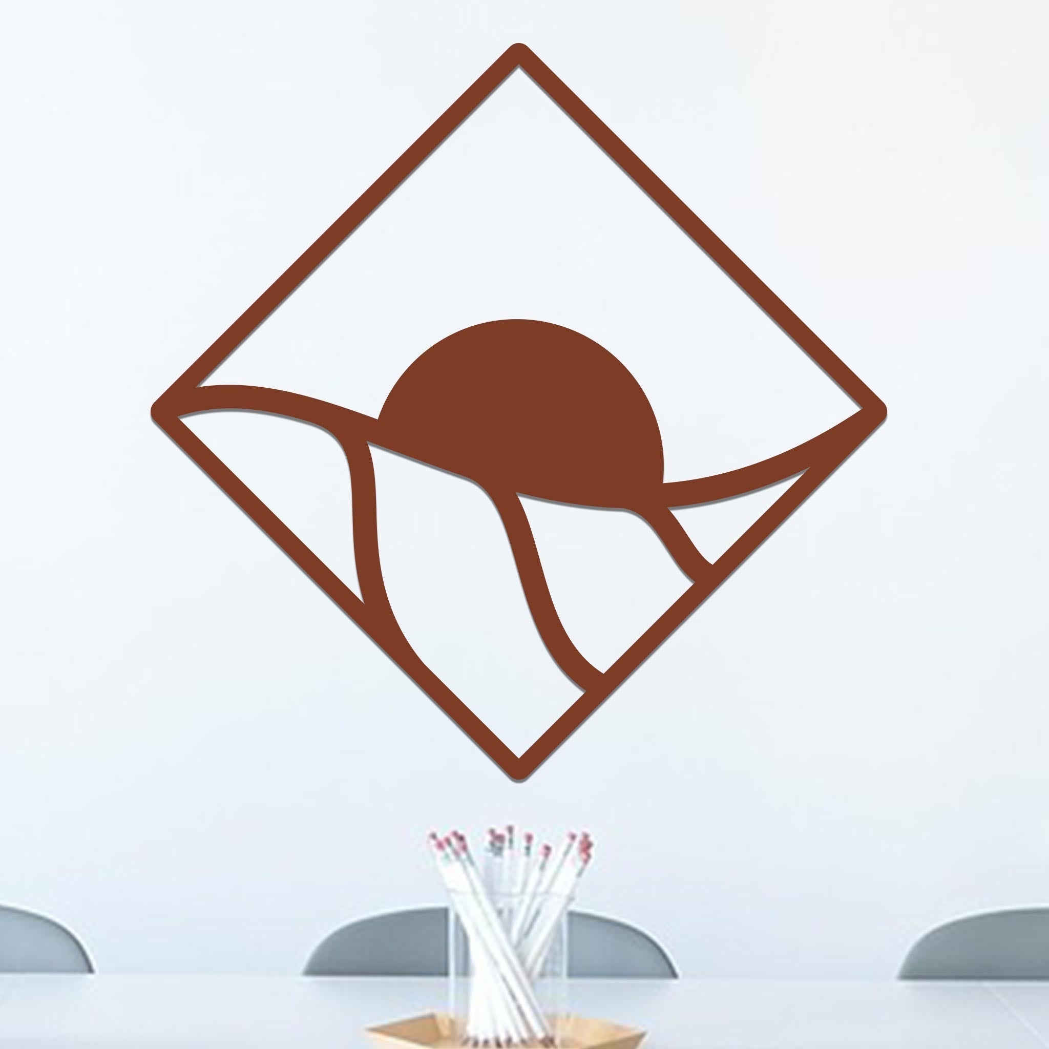 Sunrise Over Rolling Hills in Diamond Sign-1