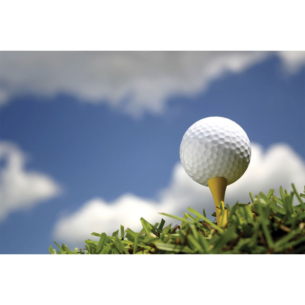 Tee'd Up Golf Ball Wall Decal Printed | Wallhogs