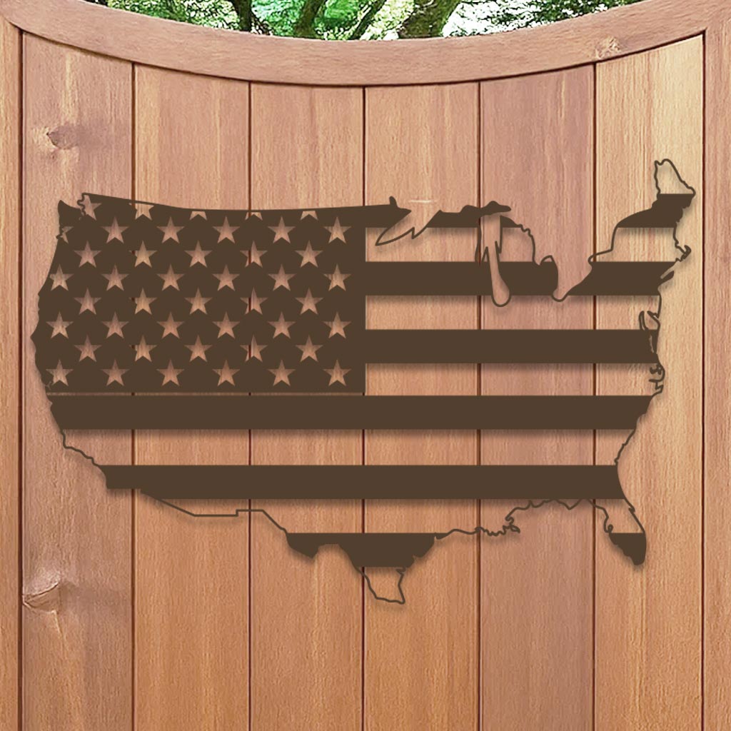 United States Shape American Flag-5