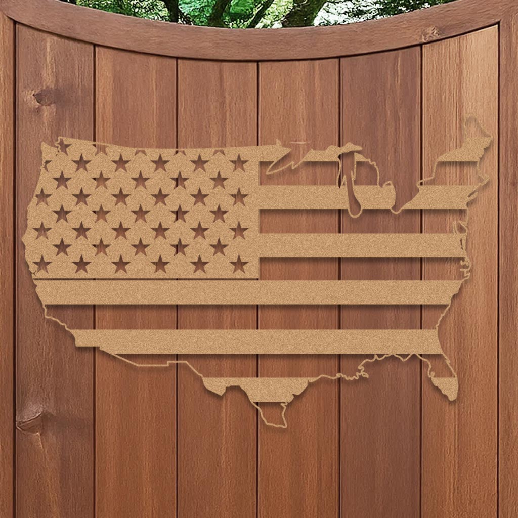 United States Shape American Flag-3