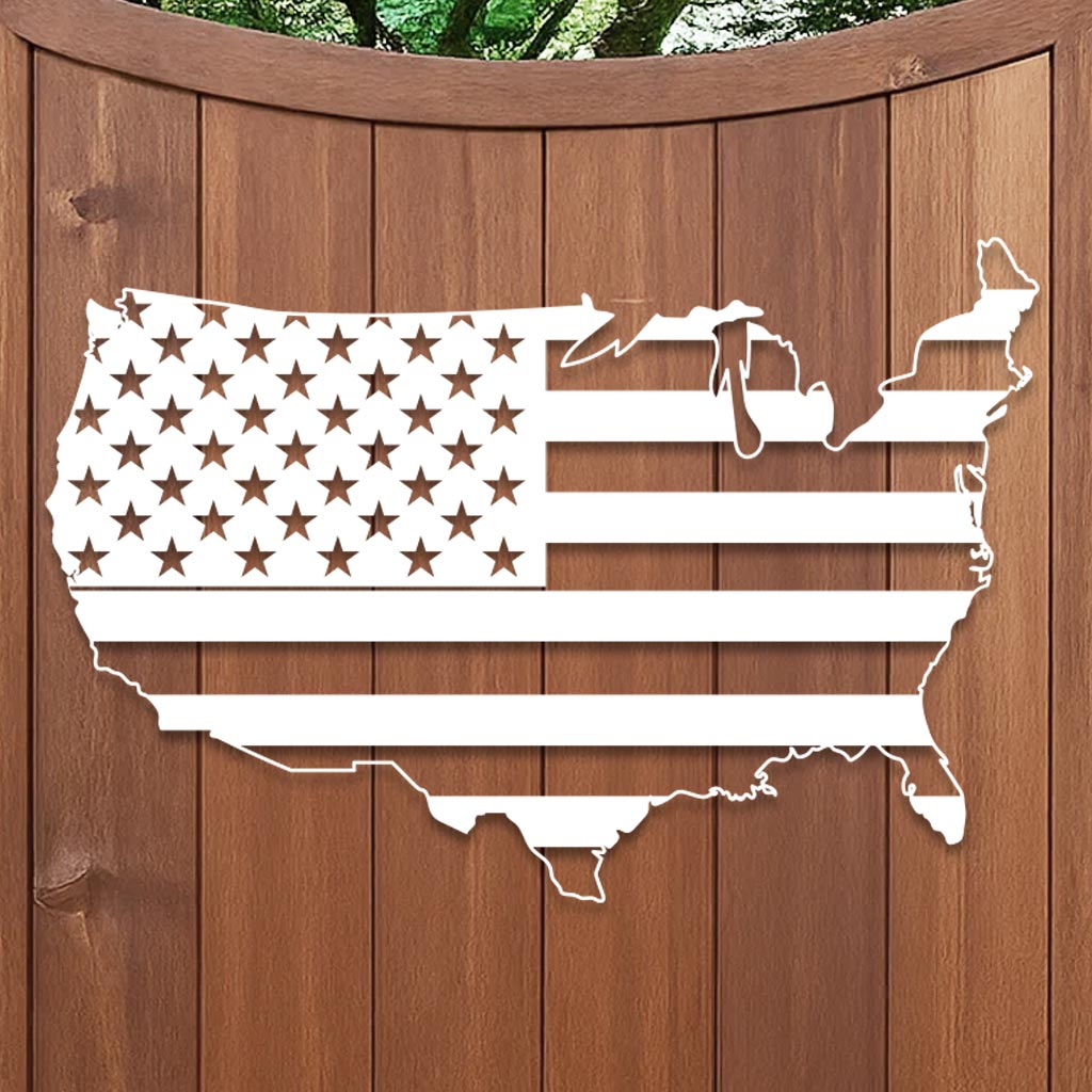 United States Shape American Flag-1