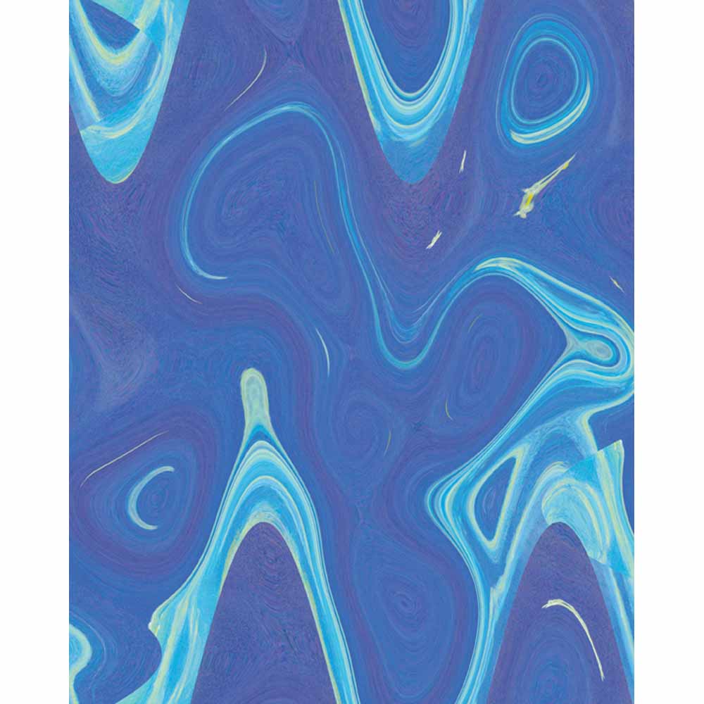 Blue Wave Wall Gloss Poster Printed | Wallhogs