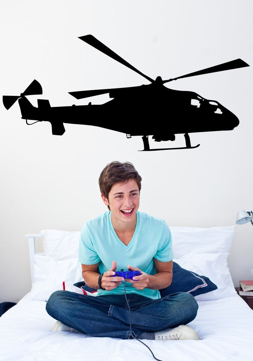 AgustaWestland AW159 Wildcat military helicopter silhouette wall decal by Jaycee Haynes