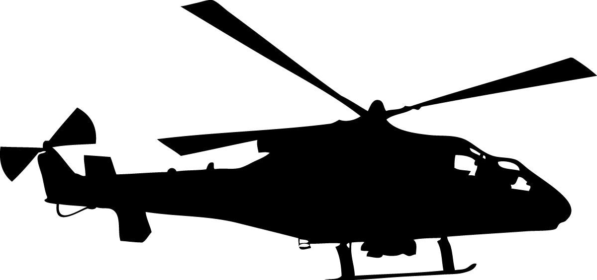 AgustaWestland AW159 Wildcat military helicopter silhouette wall decal by Jaycee Haynes