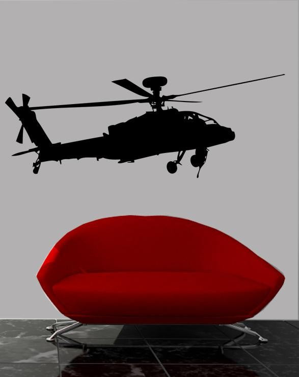 UH-60 Black Hawk hovering military helicopter silhouette wall decal by Jaycee Haynes