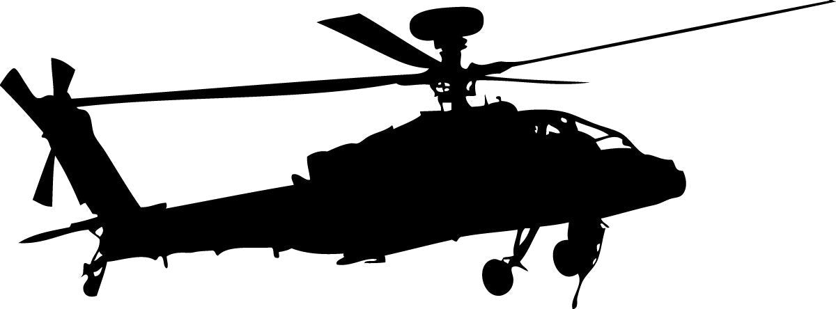 UH-60 Black Hawk hovering military helicopter silhouette wall decal by Jaycee Haynes