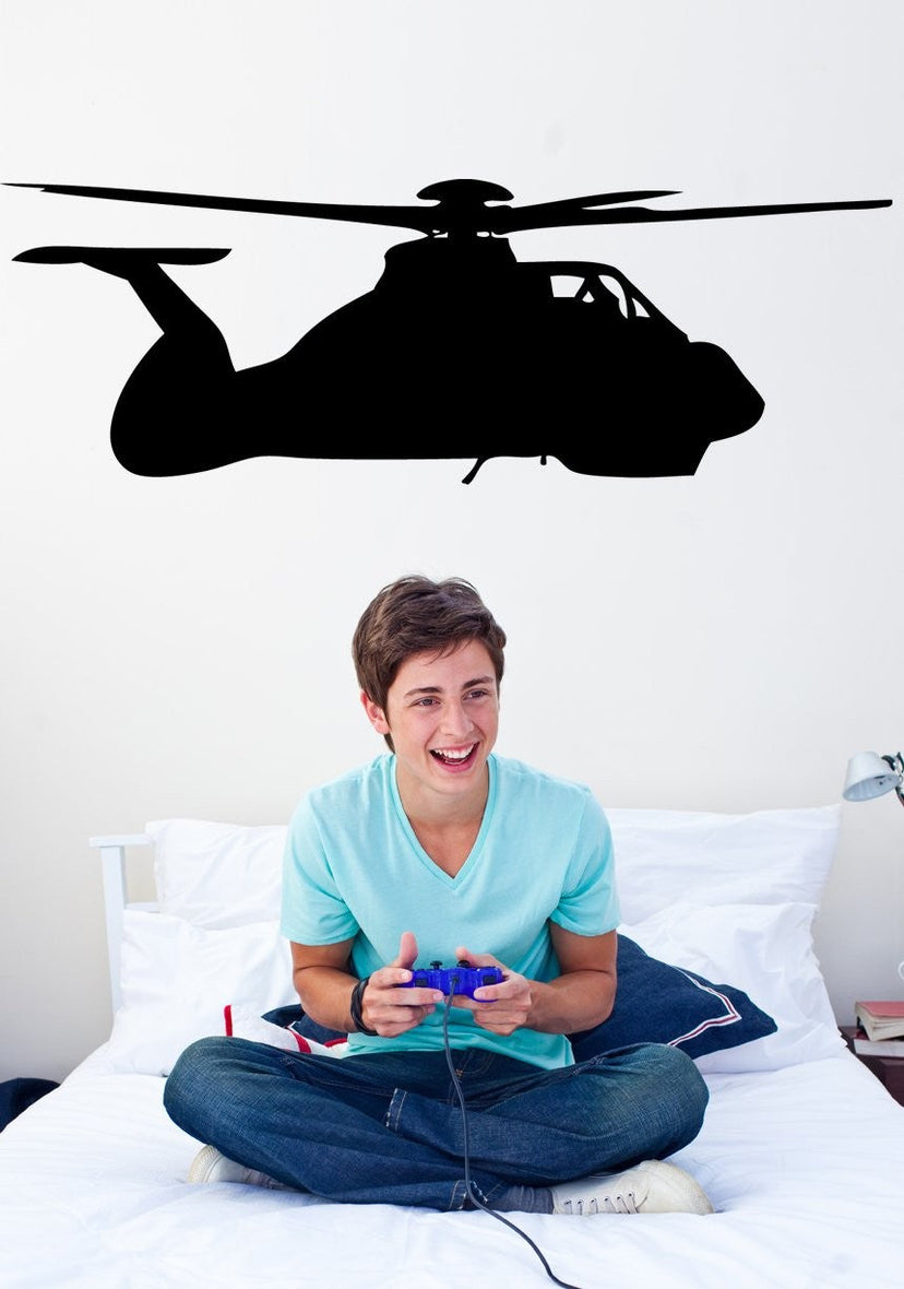 RAH-66 Comanche stealth military helicopter silhouette wall decal by Jaycee Haynes