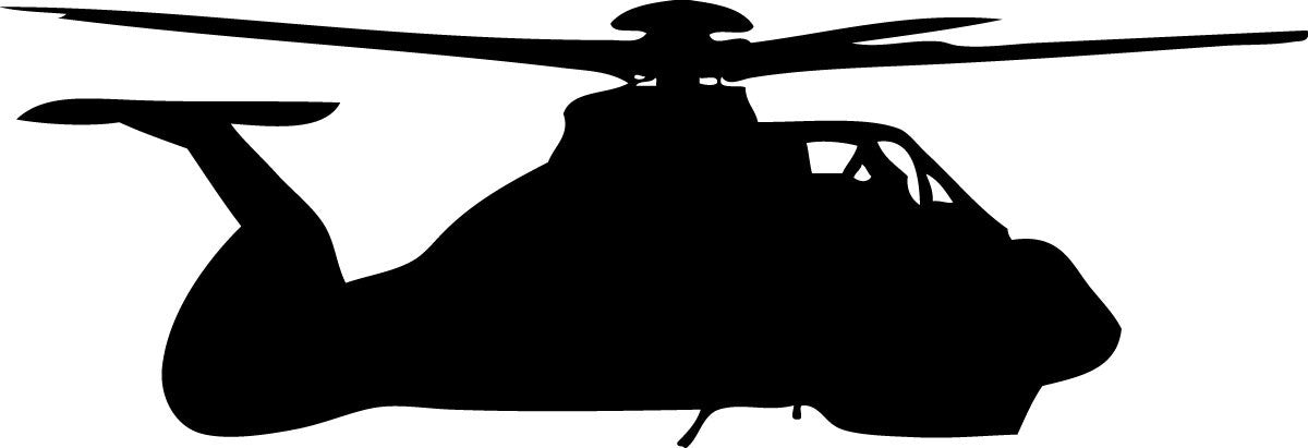 RAH-66 Comanche stealth military helicopter silhouette wall decal by Jaycee Haynes