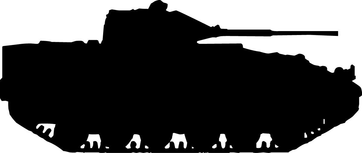 British A34 Comet cruiser tank military silhouette wall decal by Jaycee Haynes