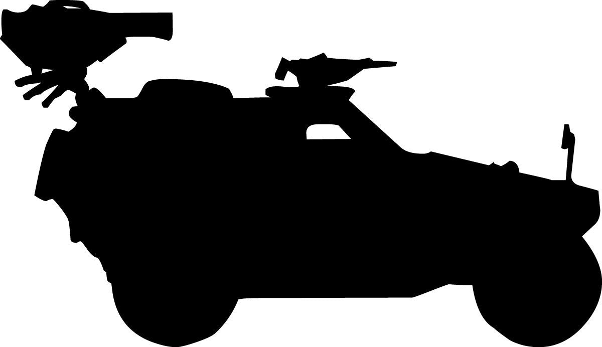 Military light armored vehicle LAV silhouette wall decal by Jaycee Haynes