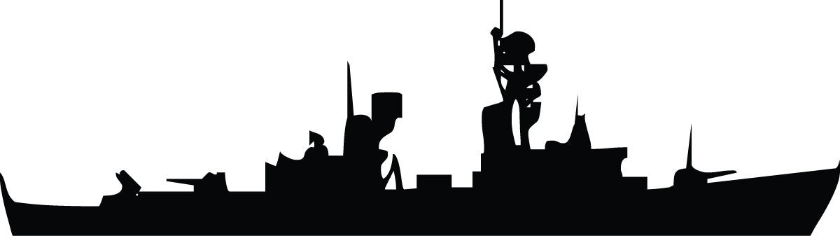 U.S. Navy destroyer naval warship silhouette wall decal by Jaycee Haynes