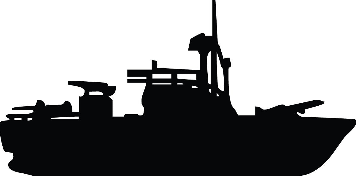 U.S. Navy PT boat patrol torpedo boat silhouette wall decal by Jaycee Haynes