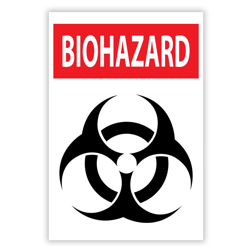 Biohazard Warning Sign Wall Decal Printed | Wallhogs