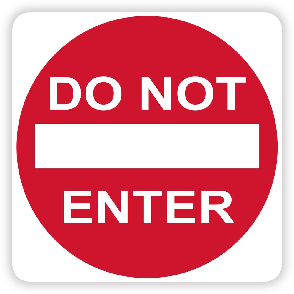 Do Not Enter Sign Wall Decal Printed & Die-Cut | Wallhogs