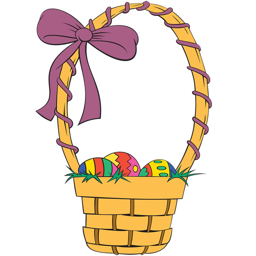 Easter Basket w/Eggs Printed Wall Decal | Wallhogs
