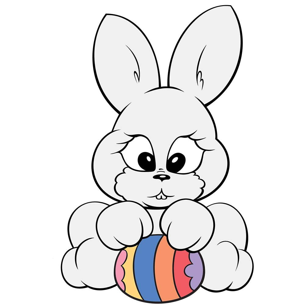 Bunny Wall Decal Printed and Die-Cut | Wallhogs