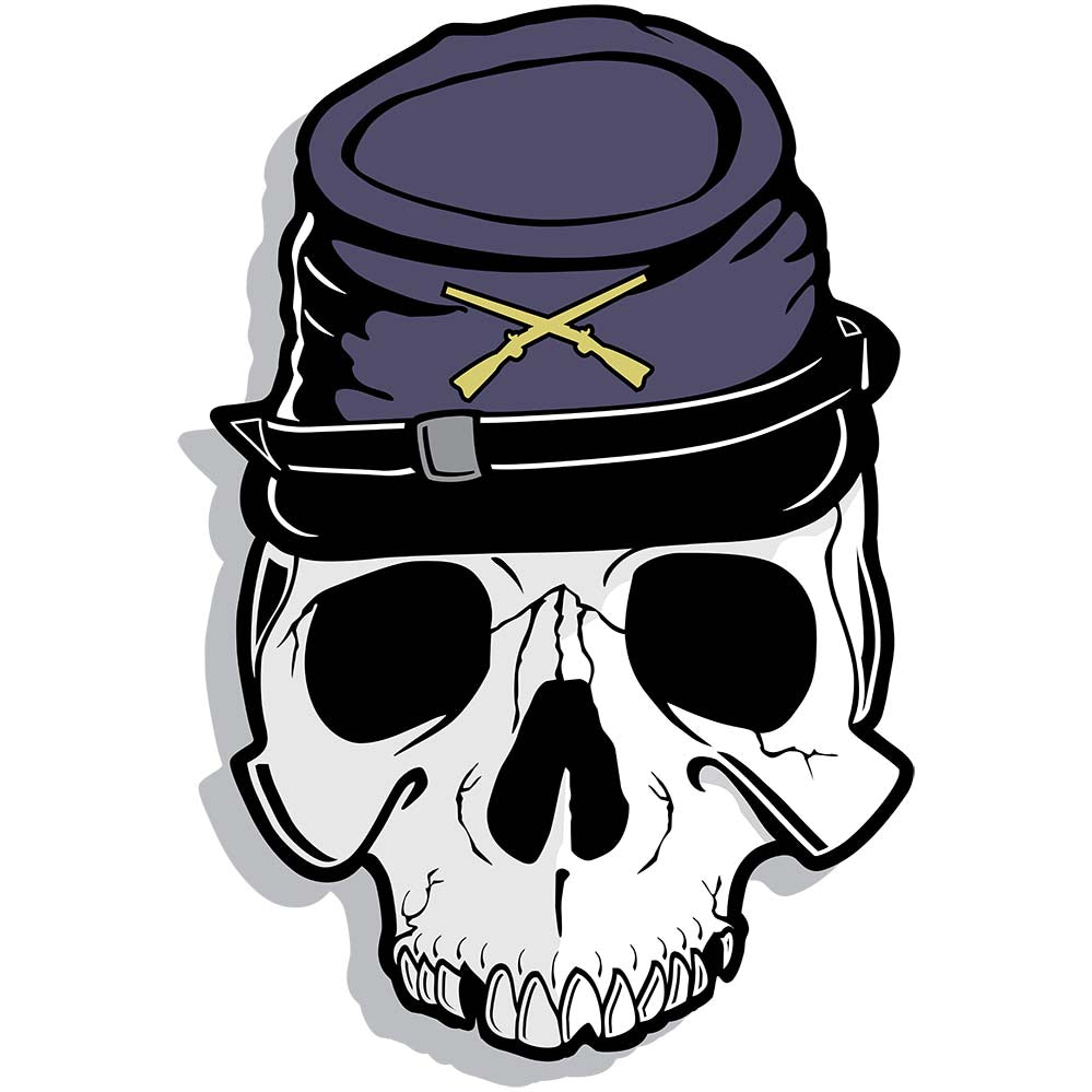 Yankee Skull Wall Decal Printed & Die-Cut | Wallhogs