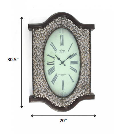 Novelty Scrollwork Analog Wall Clock | 20