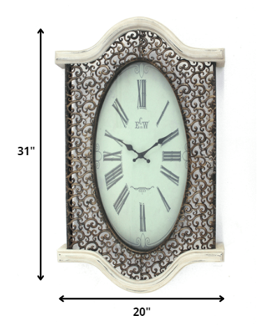 Novelty Scrollwork Analog Wall Clock | 20