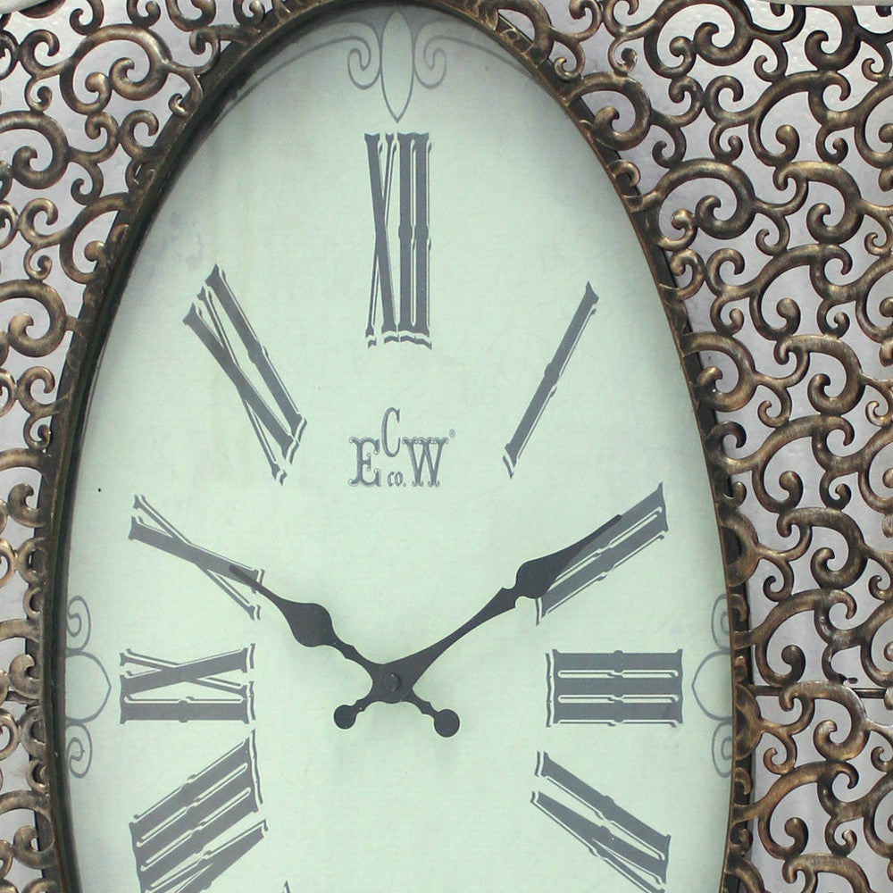 Novelty Scrollwork Analog Wall Clock | 20