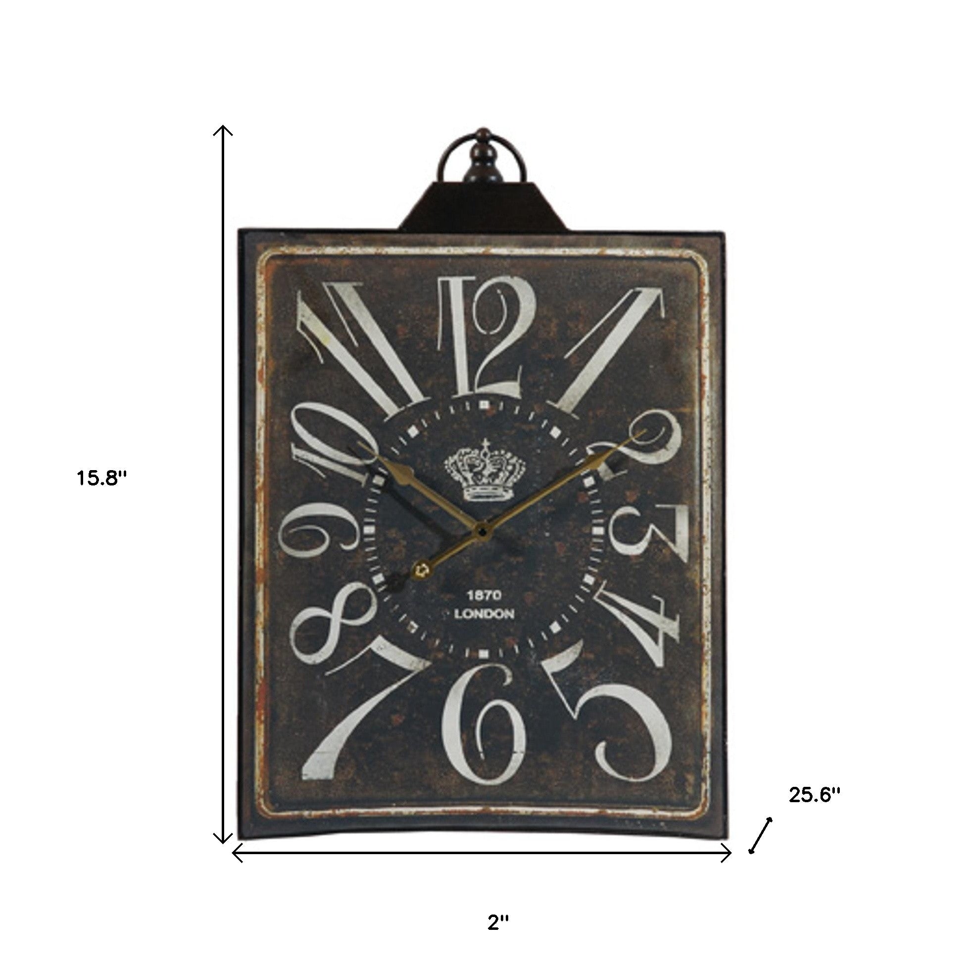 Vintage Style Black and White Iron Wall Clock | 16