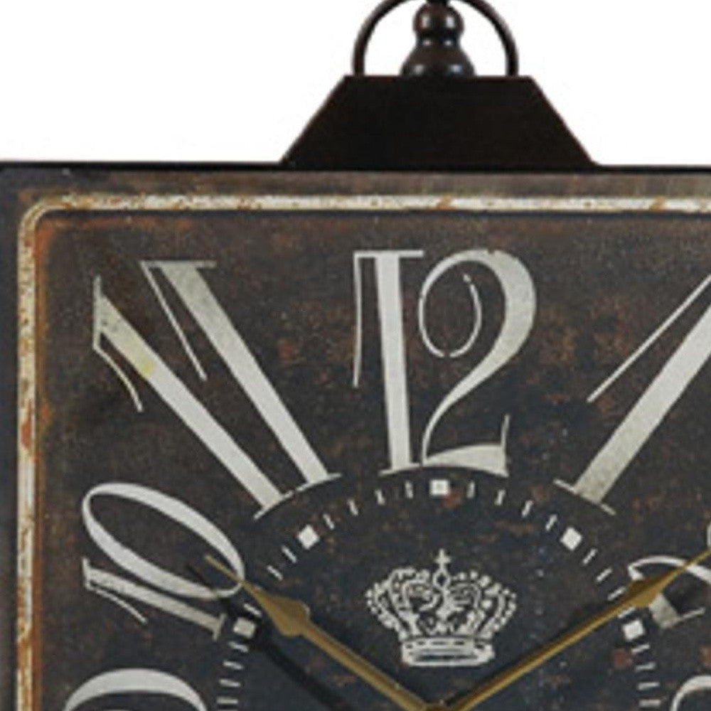 Vintage Style Black and White Iron Wall Clock | 16