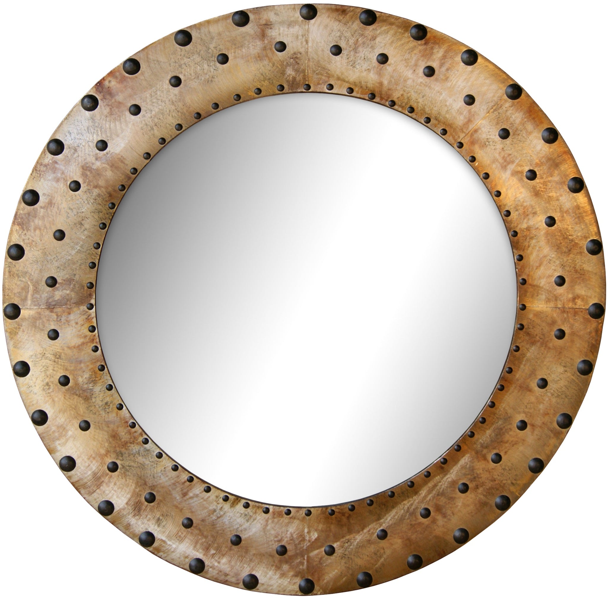 Round Stud Pearlescent Wall Mirror 32