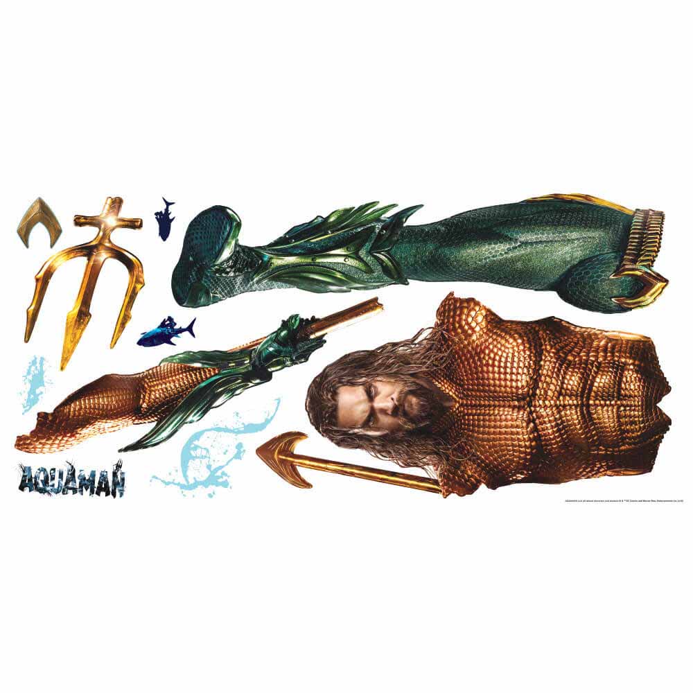 Aquaman Wall Decal Sheet 1 Printed | Wallhogs