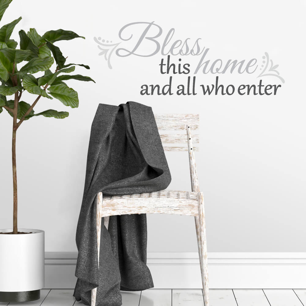 Bless this Home Wall Decal Installed | Wallhogs